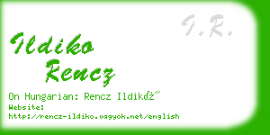 ildiko rencz business card